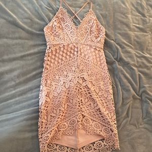WORN ONCE Astr Lace Pink Dress